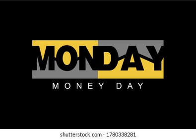 monday typography tee shirt design graphic, vector illustration for print.