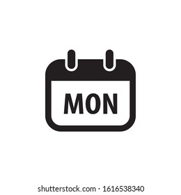 Monday vector calendar icon, web design element