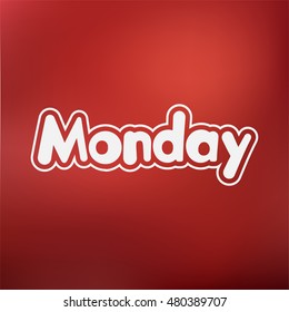 Monday. Vector card for social media content, cards, wall art, website, blog