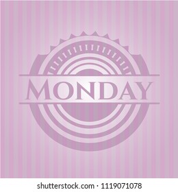 Monday vintage pink emblem