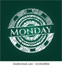 Monday written on a blackboard