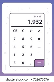Mondern Simple Calculator Icon. Vector illustration