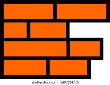 mondrian design vector for brick wall