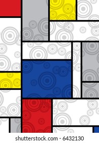 mondrian goes retro print (vector)