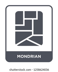 mondrian icon vector on white background, mondrian trendy filled icons from Museum collection, mondrian simple element illustration
