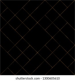 Mondrian line pattern of vector. Design diagonal square random gradient gold  on black background. Design print for illustration,     wallpaper, textile, background, floor. Set 3