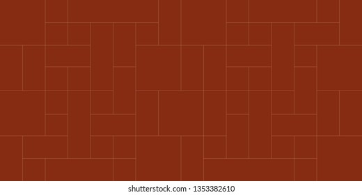Mondrian pattern vector. Design landscape line square white on brick red background. Design print for illustrations, photo, collage, wallpaper, background. Set 3