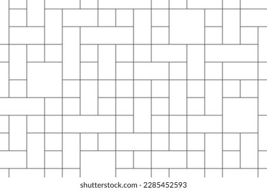 Mondrian style of pattern vector. Design random of white and black. Design print for illustration, texture, textile, wallpaper, background. Set 1