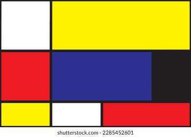 Mondrian style of pattern vector. Design random of colorful. Design print for illustration, texture, textile, wallpaper, background. Set 24