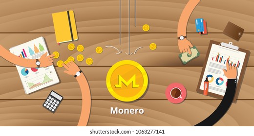 monero business investment crypto currency profit vector illustration