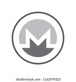 monero coin icon. criptocurrency symbol vector design 