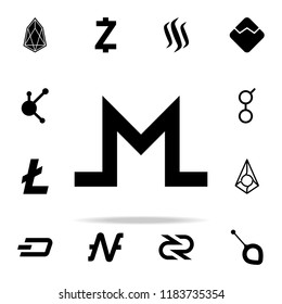 Monero coin icon. Crypto currency icons universal set for web and mobile on white background