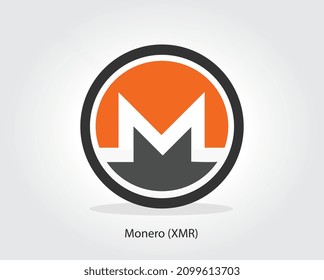 Monero coin logo crypto currency vector illustration