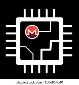 monero computer cip icon vector design