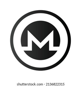 Monero Cryptocurrency coin icon. XMR coin symbol. Cryptocurrency vector icon. Flat Vector illustration - Vector