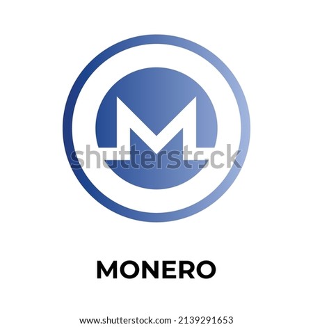 Monero Cryptocurrency coin icon. XMR coin symbol. Cryptocurrency vector icon. Flat Vector illustration - Vector