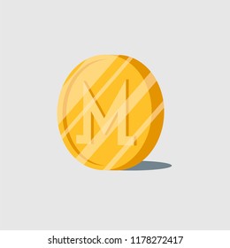 Monero cryptocurrency electronic cash symbol vector svg