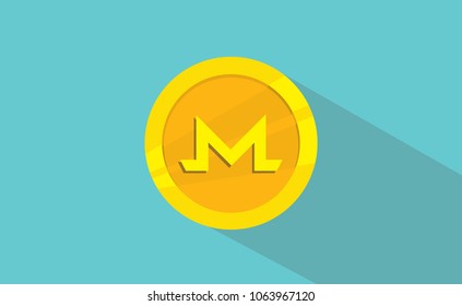 monero cryptocurrency technology icon logo isolated flat style
