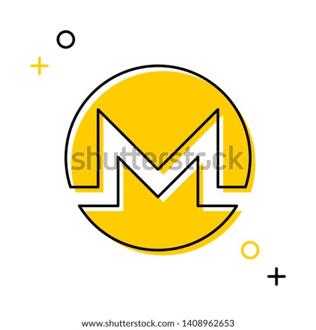 monero cryptocurrency thin line icon on white background. trendy financial flat vector illustration easy to edit and customize. eps 10