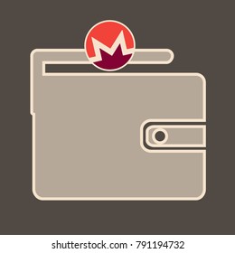 monero e-wallet icon vector design
