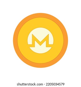 Monero flat Coin for internet money. Cryptocurrency Monero logo sign. vector illustration. eps10 vector illustration.