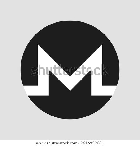 Monero icon. Crypto coin. Money logo. Vector illustration