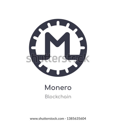monero icon. isolated monero icon vector illustration from blockchain collection. editable sing symbol can be use for web site and mobile app