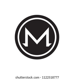 Monero icon symbol. Vector logo illustration.
