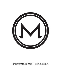 Monero icon symbol. Vector logo illustration.