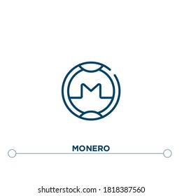monero outline vector icon. simple element illustration. monero outline icon from editable cyrptocurrency concept. can be used for web and mobile
