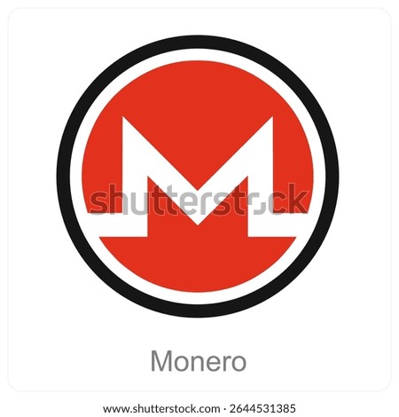 Monero vector icon concept design