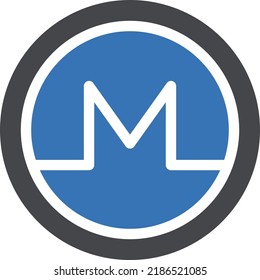 Monero Vektorgrafik auf transparentem Hintergrund.Hochwertige Symbole.Glyphen Vektorsymbol für Konzept und Grafikdesign.