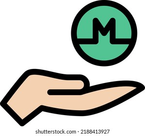 monero Vektorgrafik auf transparentem Hintergrund.Premium-Qualität symmbols.Stroke Vektorsymbole für Konzept und Grafikdesign.