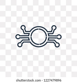 Monero vector outline icon isolated on transparent background, high quality linear Monero transparency concept can be used web and mobile