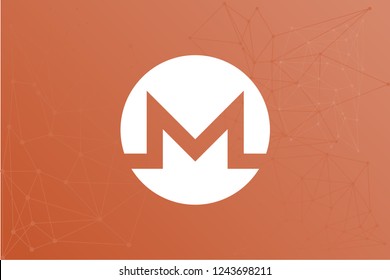 Monero XMR cryptocurrency network logo vector