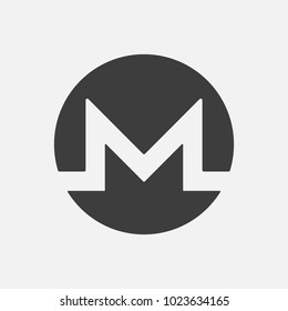 Monero XMR vector adapted icon. Cryptocurrency, e-currency, payment crypto currency, blockchain button. Flat minimalist adaptation design web site mobile app EPS. Isolated on white
