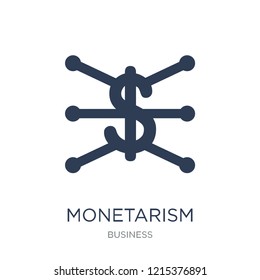 Monetarism icon. Trendy flat vector Monetarism icon on white background from Business collection, vector illustration can be use for web and mobile, eps10