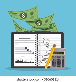 monetary affairs design, vector illustration eps10 graphic 