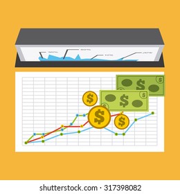 monetary analysis design, vector illustration eps10 graphic 