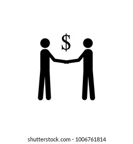monetary consent icon. Elements of a business meeting icon. Premium quality graphic design. Signs, outline symbols collection icon for websites, web design, mobile app on white background