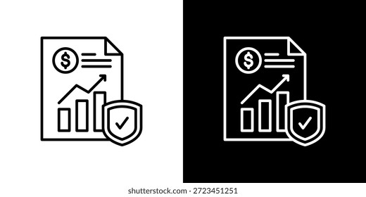 Monetary icon black and white outline.