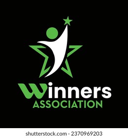monetary logos design, with green and white with black background