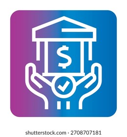 ícone de linha preta da política monetária para projetos digitais e impressos.  Ícones mínimos de limpeza para aplicativos e sites.