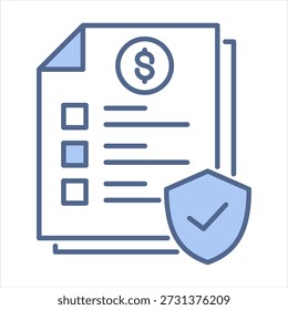 Monetary Policy Blue Icon Vector Illustration