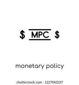 Monetary policy committee icon. Trendy modern flat linear vector Monetary policy committee icon on white background from thin line Business collection, editable outline stroke vector illustration