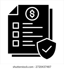 Monetary Policy Glyph Icon Vector Illustration