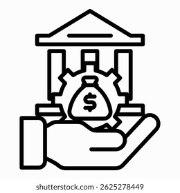 Monetary Policy Icon Element For Design