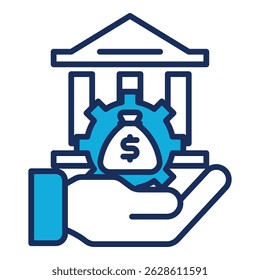 Monetary Policy Icon Element For Design