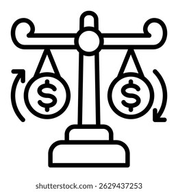 Monetary Policy Icon Element For Design