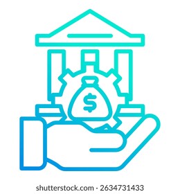 Monetary Policy Icon Element For Design